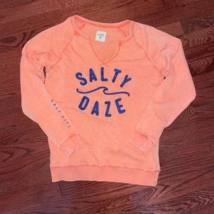 Orange salt life pullover sweat shirt